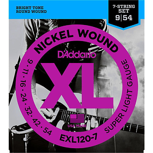 D'Addario EXL120-7 - SET ELEC GTR XL SUP LITE 7STR