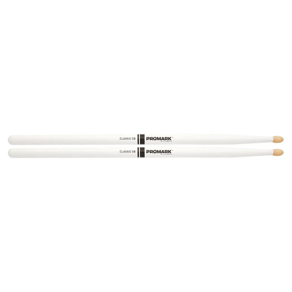 Promark TX5BW-WHITE-Promark Classic 5B Drumsticks -White