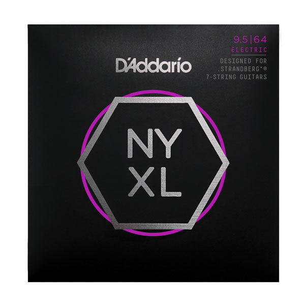 D'Addario NYXL09564SB NYXL Electric Guitar Strings - Custom Light Strandberg 7 String Set (9.5-64)