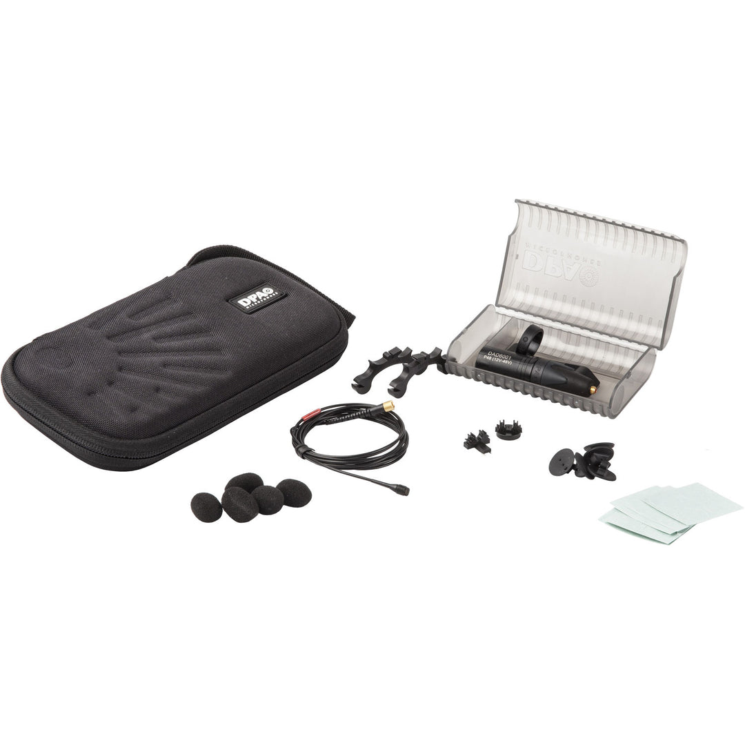 DPA Microphones 4061 CORE Low-Sensitivity Omni Lavalier Microphone with Instrument Accessories Kit - Black