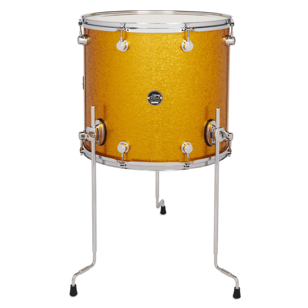 DW Performance Series Floor Tom 16x18 Finish Ply - Gold Sparkle