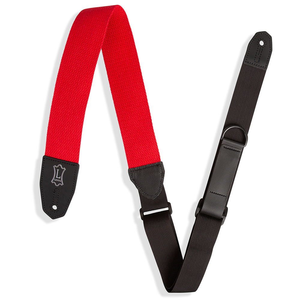 Levy’s MRHC-RED Right Height Cotton Guitar Strap - Red