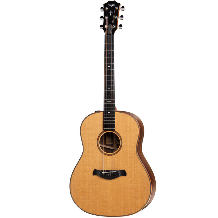 Taylor Guitars Builder's Edition 717e, West African Crelicam Ebony Fretboard, Expression System ® 2 Electronics, Non-cutaway with Taylor Deluxe Hardshell-Western Floral Case
