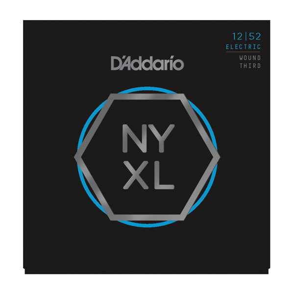 D'Addario NYXL1252W NYXL Electric Guitar Strings - Light Wound 3rd Set (12-52)