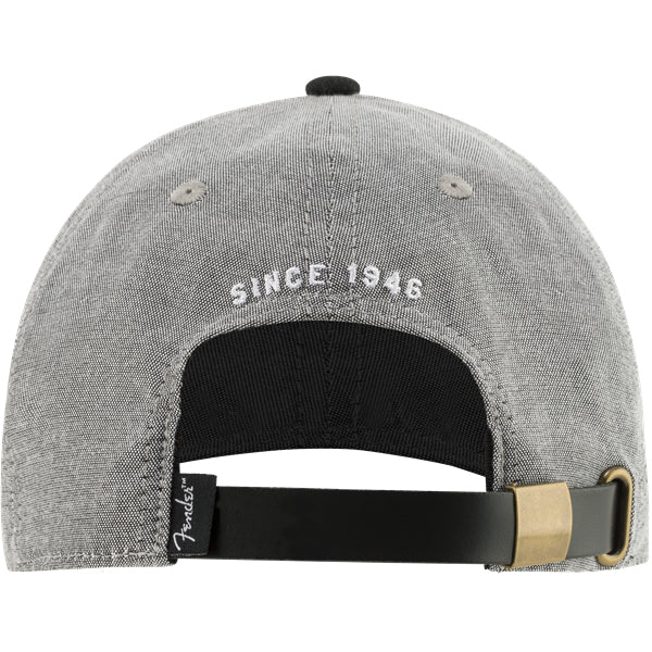 Fender Hipster Dad Hat One Size Fits Most - Gray / Black