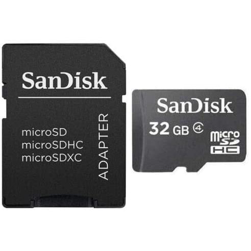 SanDisk microSDHC 32GB Flash Memory Card w/Adapter
