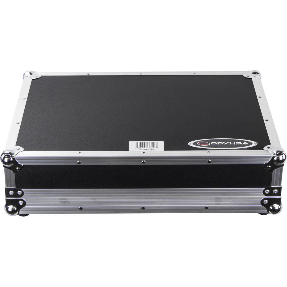 Odyssey FRGSTKS2MK3 Flight Ready Low-Profile Case w/ Glide Platform for Traktor Kontrol S2 MK3 - Silver / Black