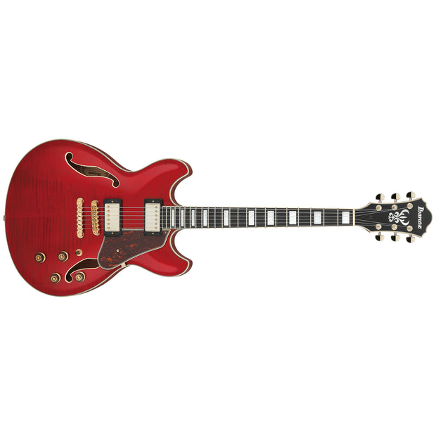 Ibanez AS93FMTCD AS Artcore Expressionist 6-String Electric Guitar - Transparent Cherry Red