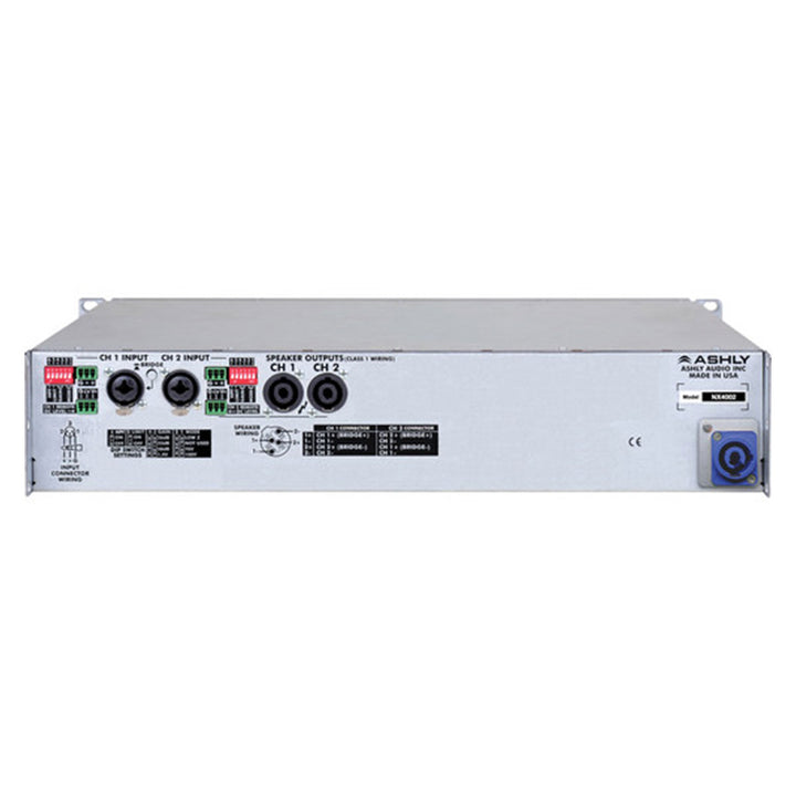 Ashly nX Series NX4002 2-Channel 400W Power Amplifier with Programmable Outputs