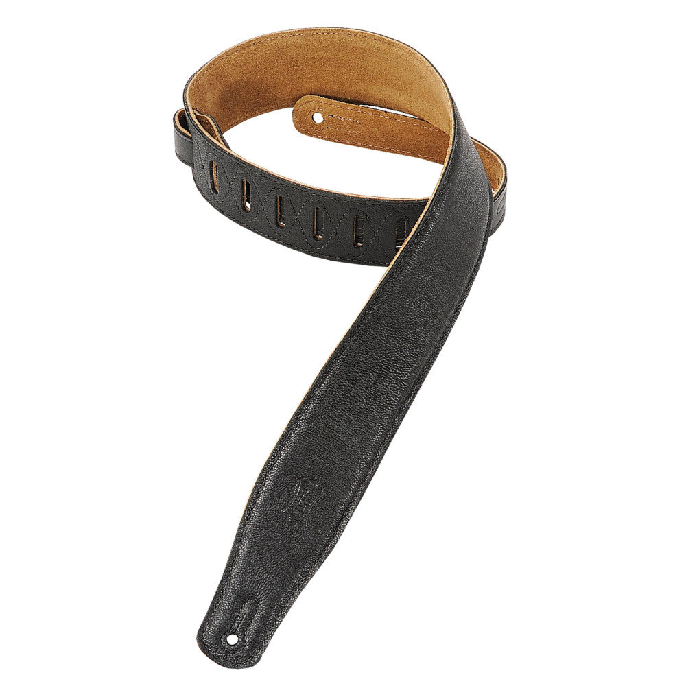 Levy's M26GF-BLK Garment Leather Guitar Straps