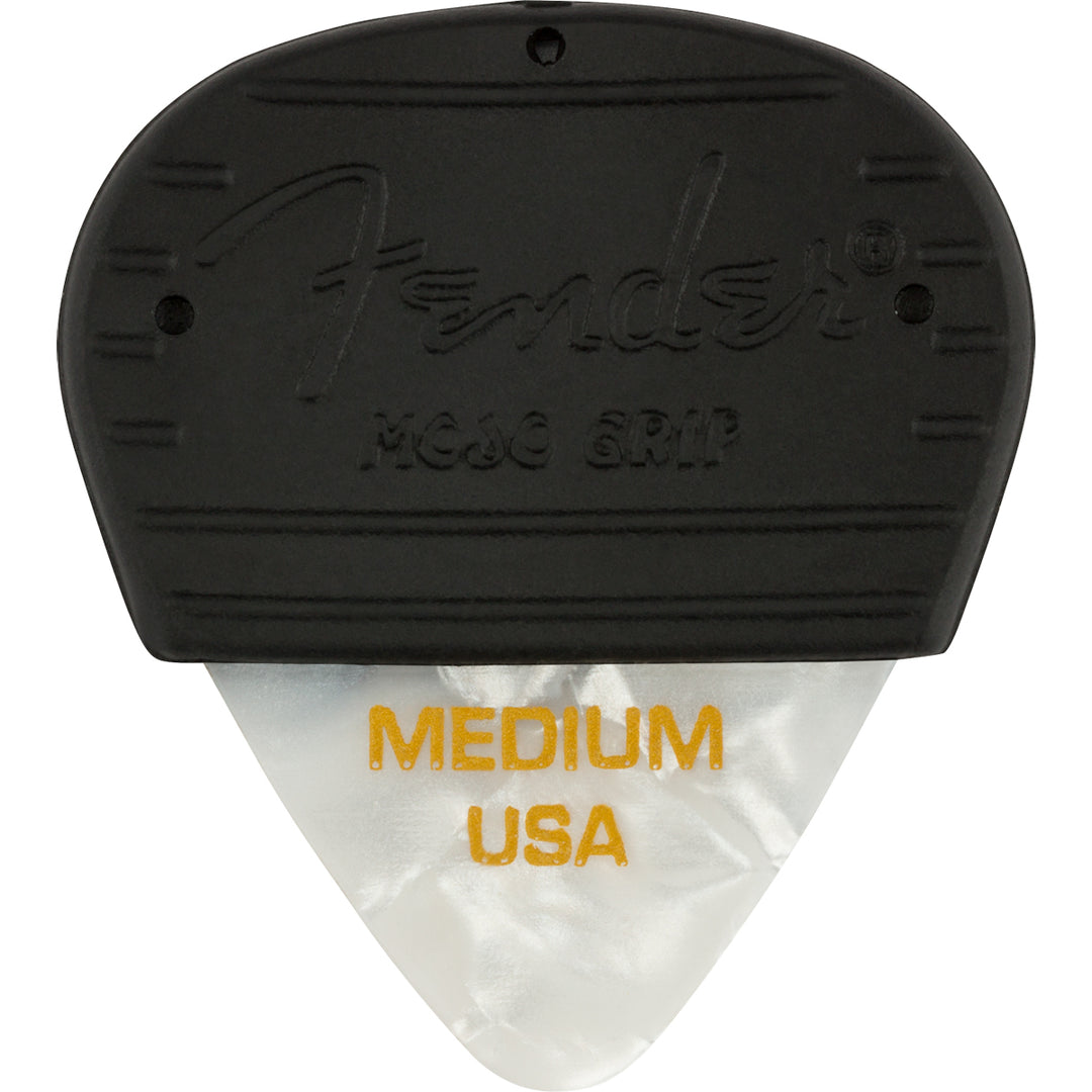 Fender Guitar Picks Mojo Grip Picks w/ Celluloid Pick (3-Pack) Medium - White Moto
