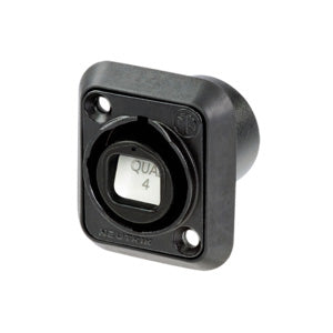 Neutrik NO4FDW-A - OpticalCON QUAD Chassis Cnctr -Black