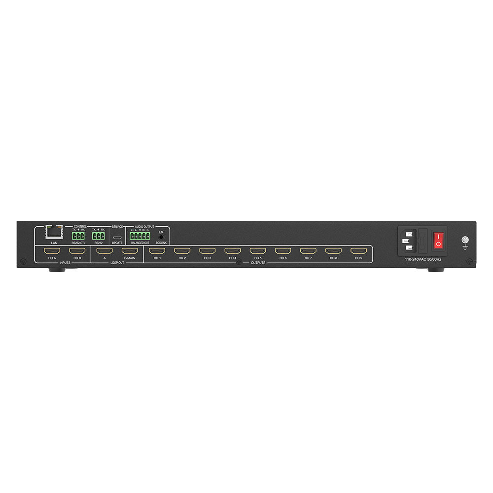 BZBGEAR - 4K UHD HDMI 2.0 3x3 Video Wall Processor with HDCP 2.2 and IP/RS232 Control