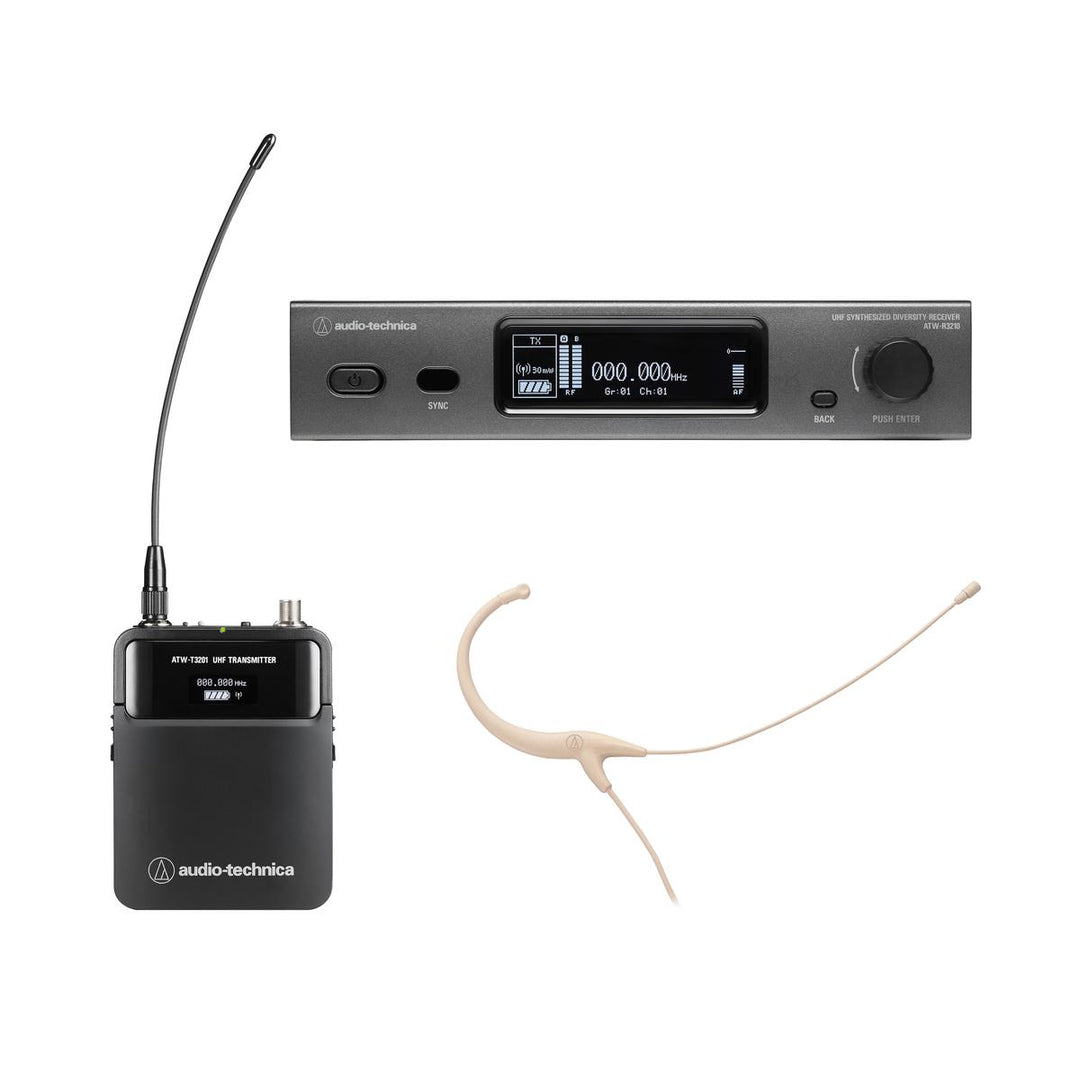 Audio-Technica ATW3211 3000 Series Wireless System 470-530 MHz - BP893xcH Headworn Microphone (Black)