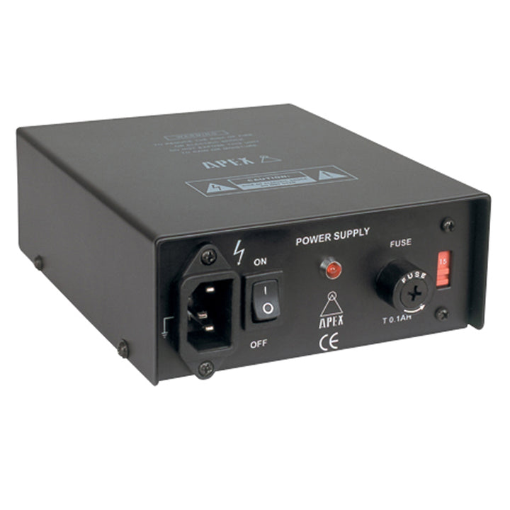 Apex APP22 Dual 48V Phantom Power Supply - 2 channels, 2x XLR female input, 2x XLR male output, AC Powered