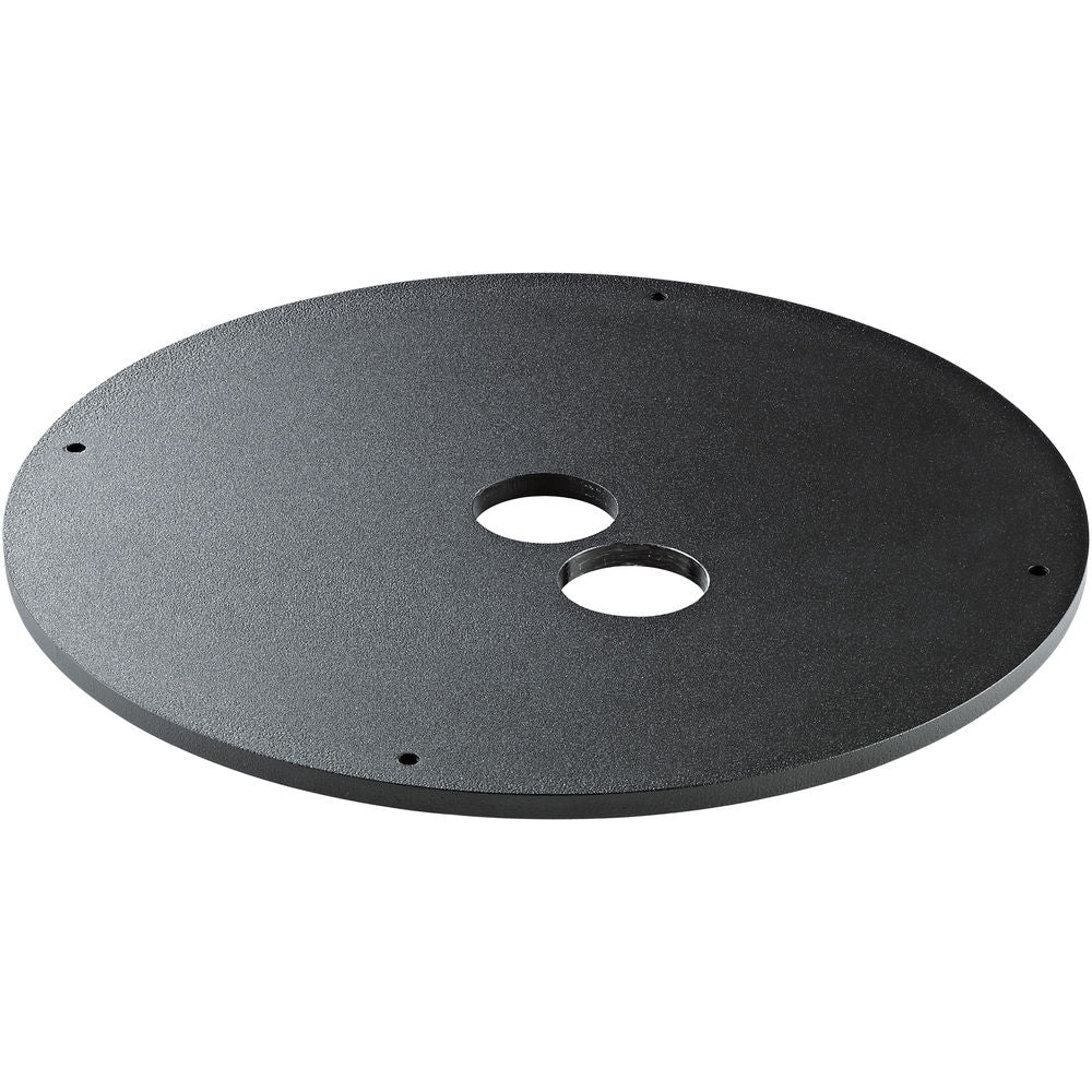 K&M 26709 Additional Weight Plate for Speaker Base Plate with M20 Thread - Black