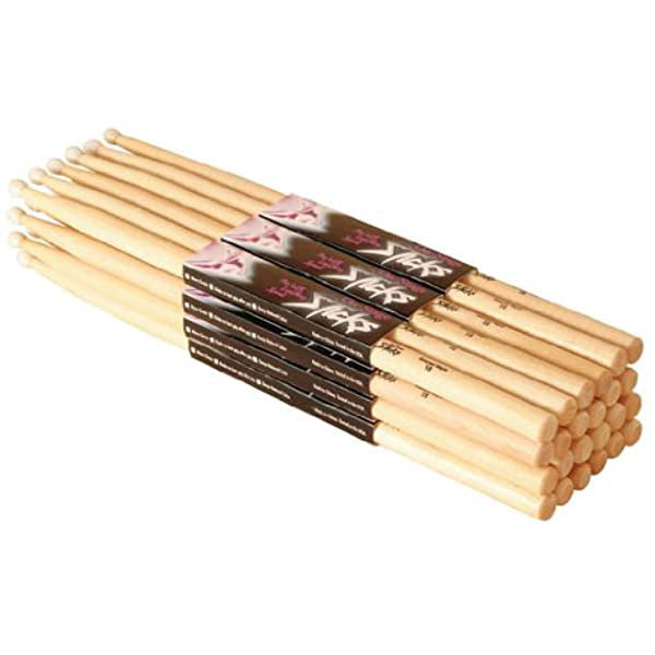 On-Stage MN5B Maple Drum Sticks 5B Nylon Tip (12-Pairs)