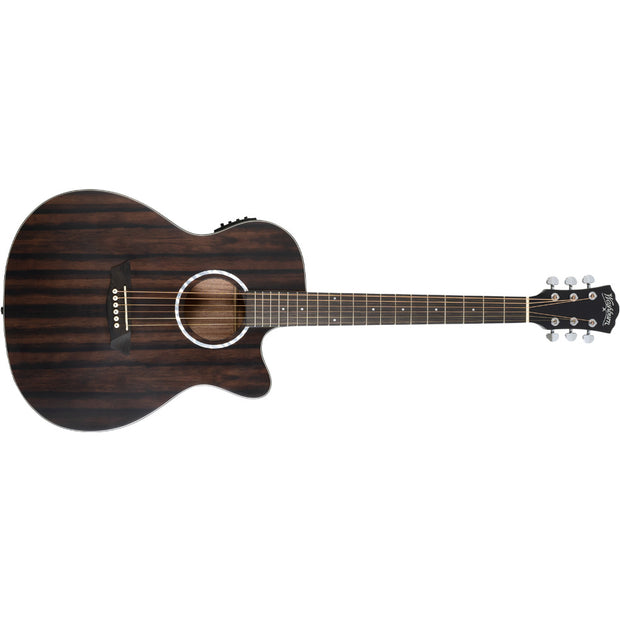 Washburn DFEACE Deep Forest Auditorium w/Cutaway/Pickup,Striped Ebony Top, Okoume Back & Sides