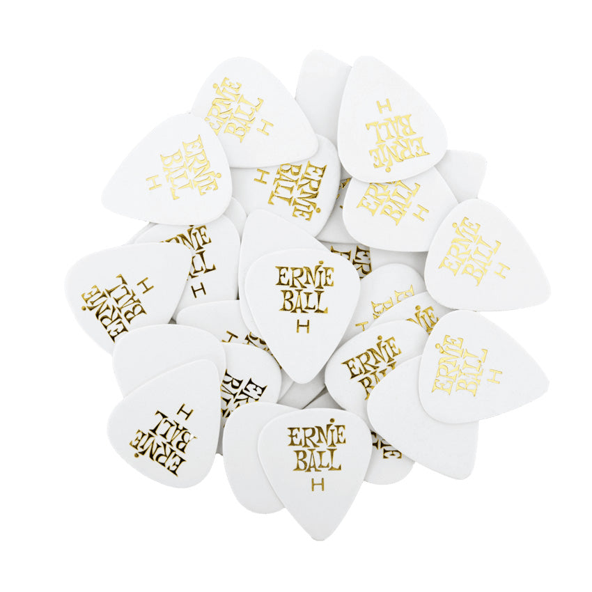 Ernie Ball Guitar Picks (Bag of 144) - Heavy White