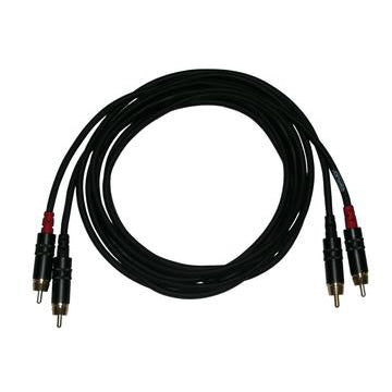 Digiflex HE-2R/2R-3 - 3 Foot Pro Dual Patch Cable w/Black/Gold RCA Plugs