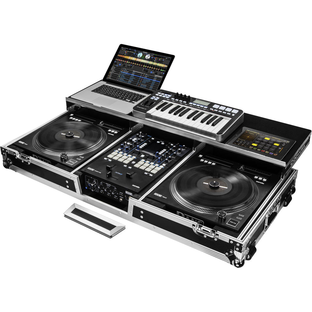 Odyssey FZGSPRA1272W DJ Coffin Case for Rane Seventy-Two & Rain Twelve Mixers - Silver and Black