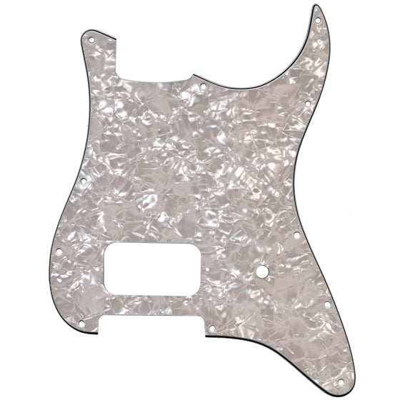 Fender Pickguard for Stratocaster Modern Single HB 11-Hole Mount 4-Ply - White Pearl