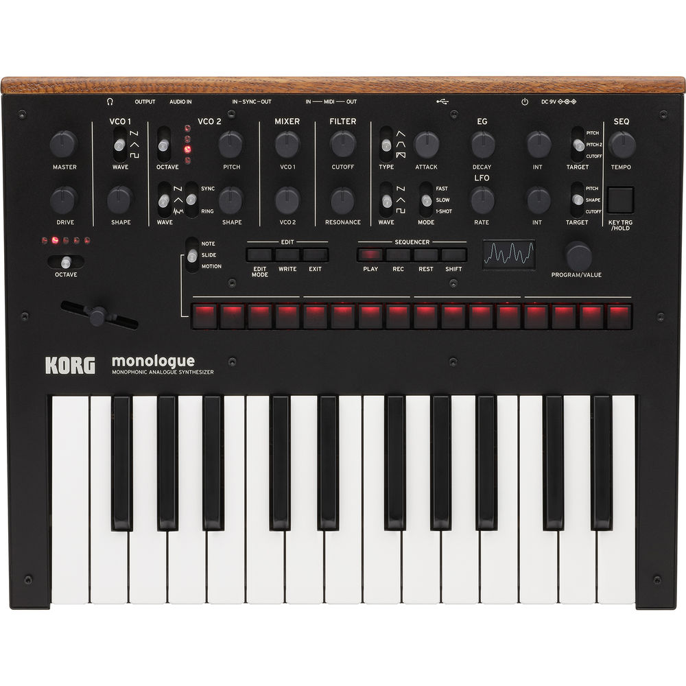 Korg Monologue Monophonic Analog Synthesizer (Black)