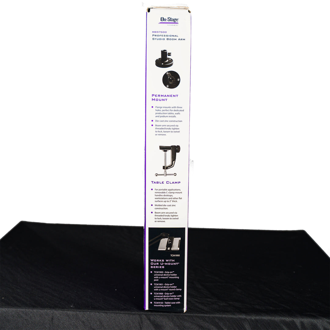On-StageMBS7500 - Professional Studio Boom Arm -  Open Box
