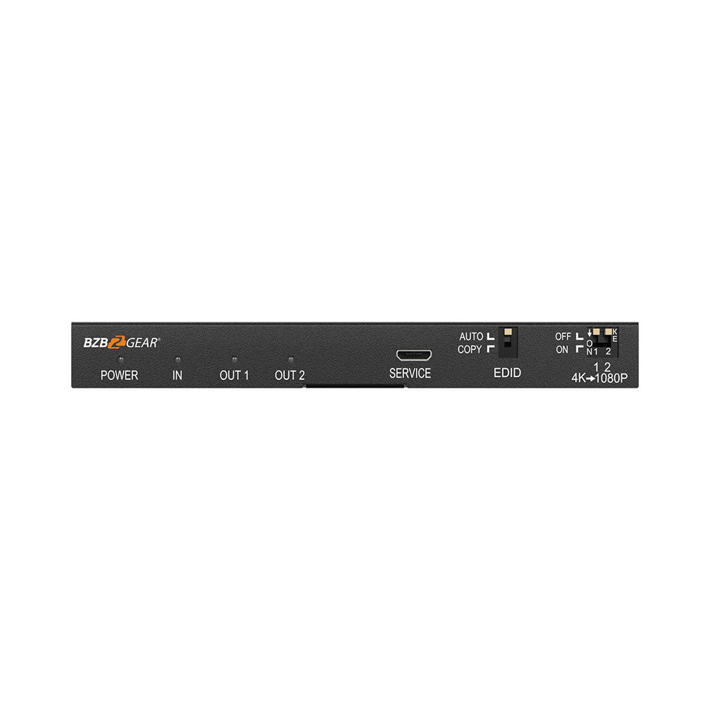 BZBGEAR - 2-Port 4K 60Hz HDMI Splitter with Down-Scaler w/Digital and Analog audio Output