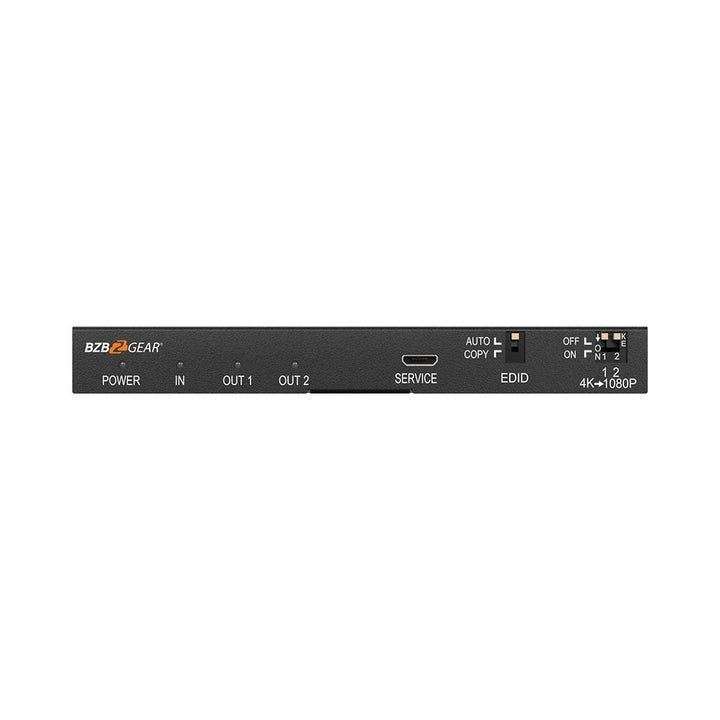 BZBGEAR - 2-Port 4K 60Hz HDMI Splitter with Down-Scaler w/Digital and Analog audio Output