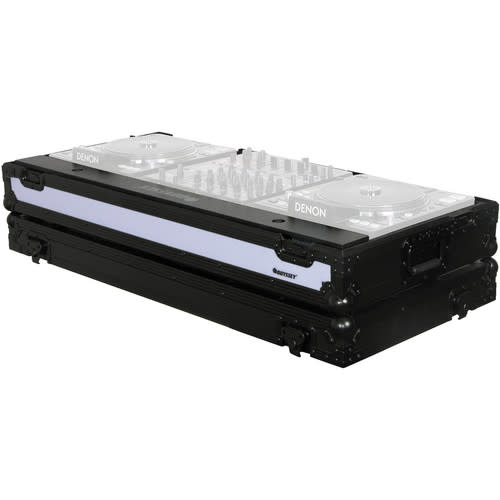 Odyssey FFX12CDJWBL Flight FX Series CD/Digital DJ Coffin for Two Large Format Tabletop CD/Digital Media Players and 12" Width Mixer with Wheels (Black)