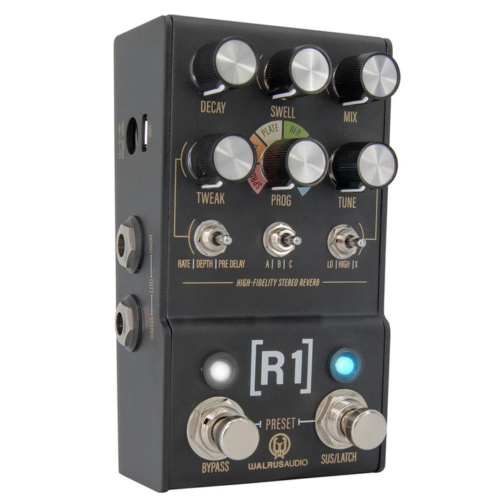 Walrus Audio MAKO Series: R1 High-Fidelity Stereo Reverb Guitar Effect Pedal