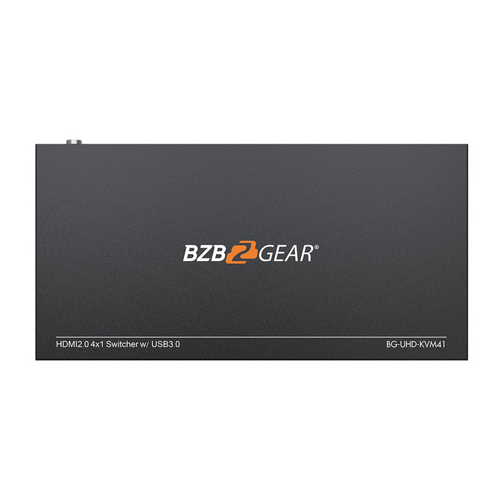 BZBGEAR - 4K/UHD 4x1 HDMI2.0/USB 3.0 KVM/Presentation Switcher Kit with 4 Table Grommets