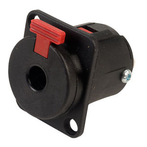 Neutrik NJ3FP6P-BAG - Locking Panel TRS Phone Jack -Plastic with Silver Contacts