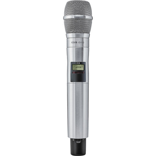 Shure AD2/K9N-G57 Digital Handheld Wireless Microphone Transmitter with KSM9 Capsule 470 to 616 MHz - Nickel