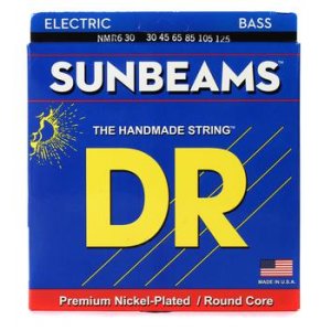 DR Strings NMR6-30 (Medium 6's) - SUNBEAM  - Nickel Plated Bass: 30, 45, 65, 85, 105, 125