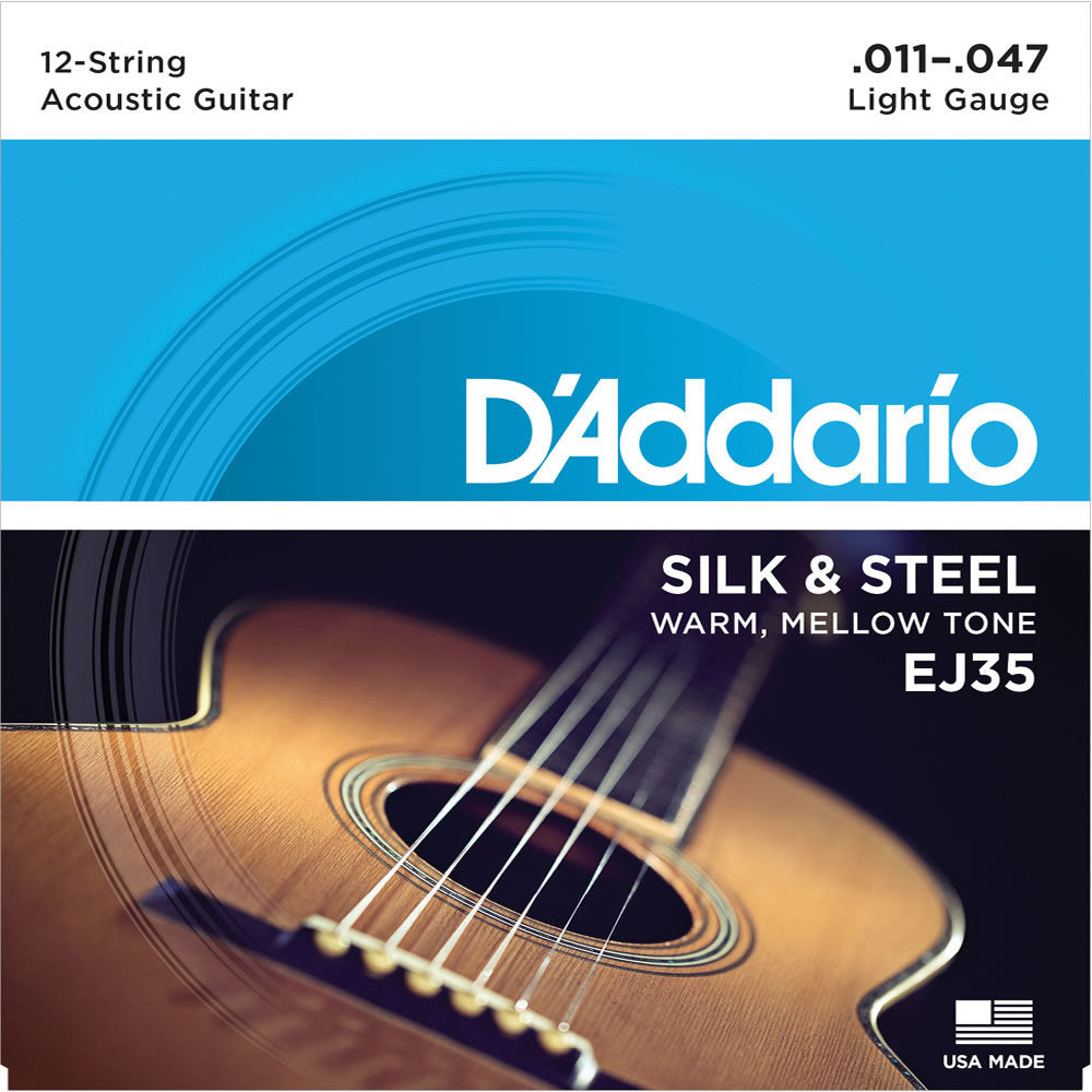 D'Addario EJ35 - SET FOLK SILK & STEEL 12STR