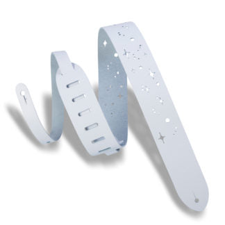 Levy's M12GSC-WHT Chrome Tan Leather Guitar Straps
