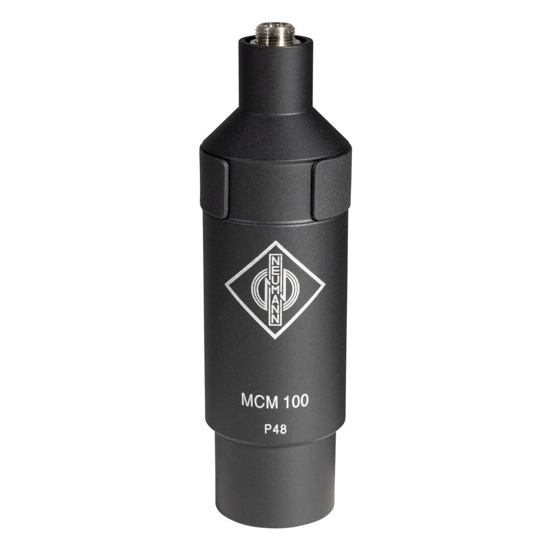 Neumann MCM 100 Output stage for the Neumann MCM System, input: 3.5 mm jack, output: XLR-3M, requires 48 V phantom power. Includes (1) MCM 100.