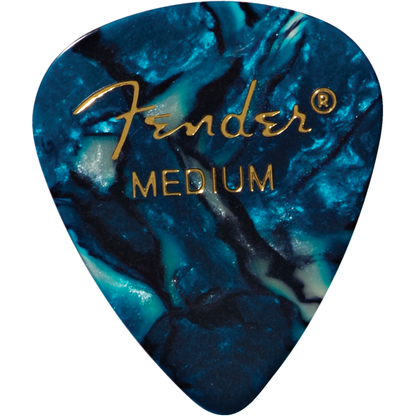 Fender 351 Shape Premium Picks -12 Count Pack - Ocean Turquoise