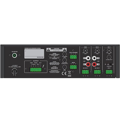 Quest 65BT Mixer Amplifier 4Ω, 8Ω or 25V/70V with Built-in Bluetooth, FM Tuner and Media Player