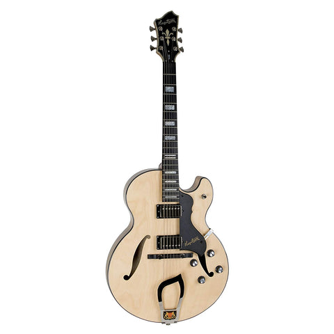 Hagstrom HJ500 Hollow-Body Archtop Jazz Electric Guitar - Natural