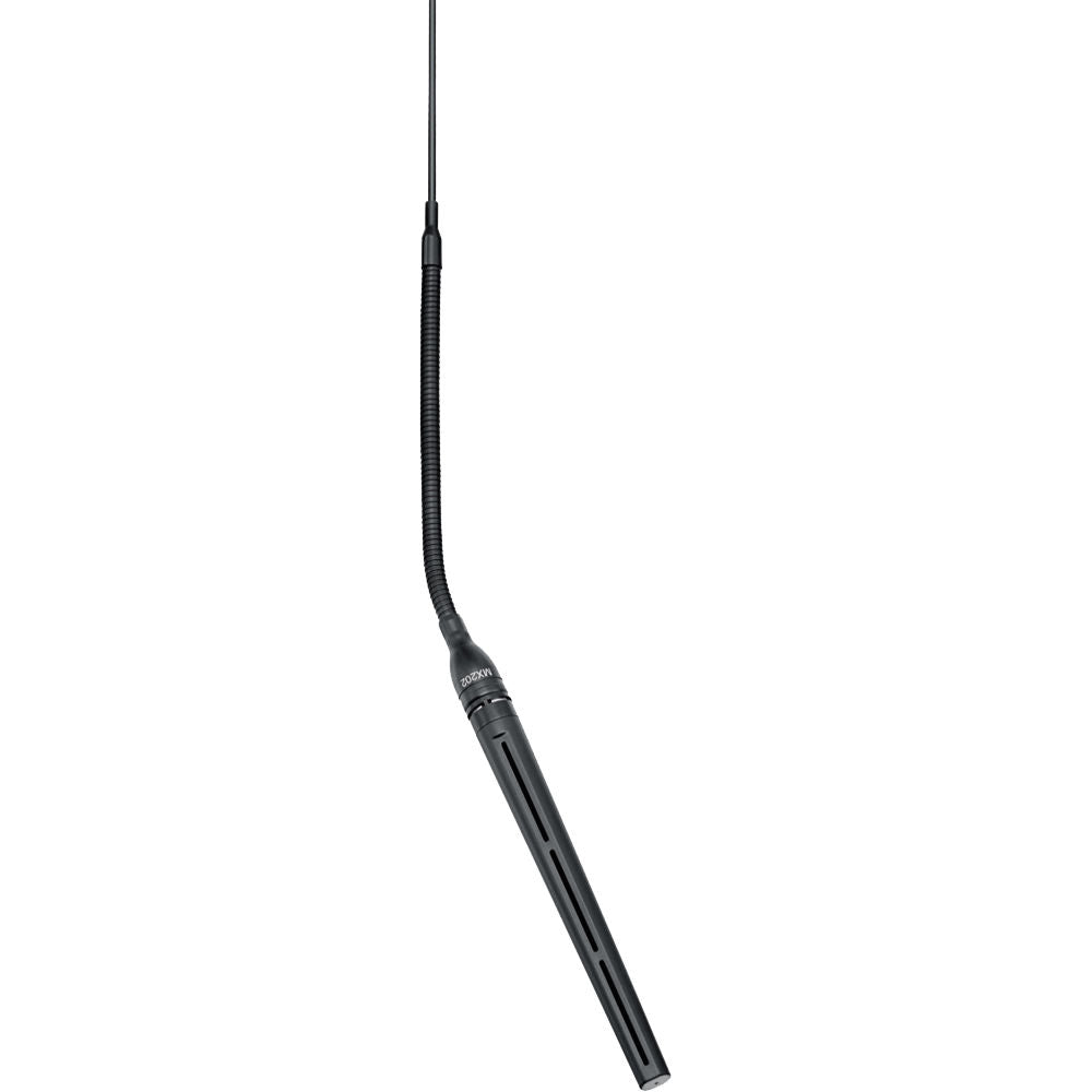 Shure MX202 Overhead Hanging Condenser Microphone Mini-Shotgun Plate-Mount Screw Black