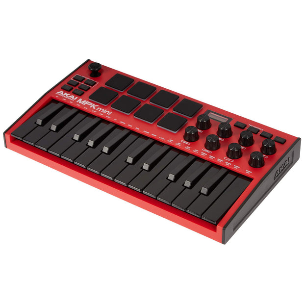 Akai MPK Mini Mk3 Portable USB MIDI Keyboard Controller - Red