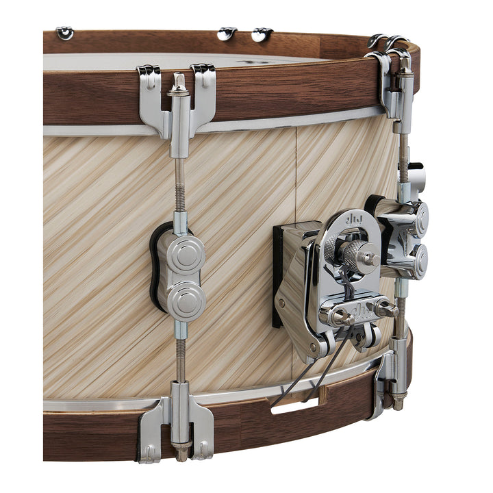 PDP PDLT6514SSTI - LTD Twisted Ivory with Walnut Hoops Snare - 6.5x14  (Available Only for 2021)