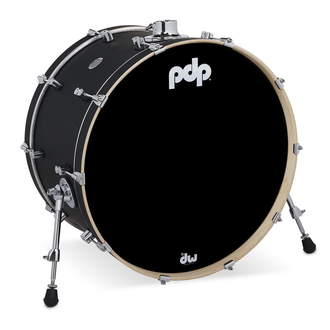 PDP Concept Maple Finish Ply 14x24 Bass Drum w/ BDM Bracket (No Tom Holder) - Satin Black