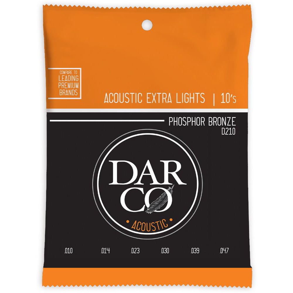 Martin D210 DARCO 92/8 Ph. Bronze Acoustic Guitar Strings - Extra Light 10-47