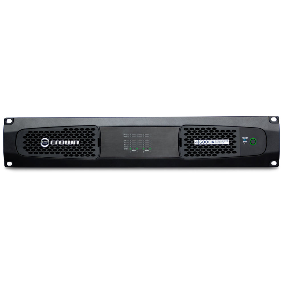 Crown DCi 4|600DA Four-channel, 600W @ 2/4/8 ohms Power Amplifier with DANTE, 70V/100V