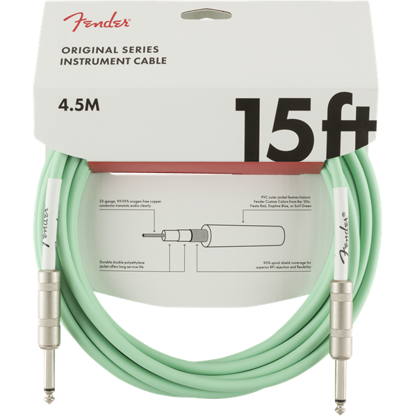 Fender Original Series Instrument Cables - Surf Green - 15ft