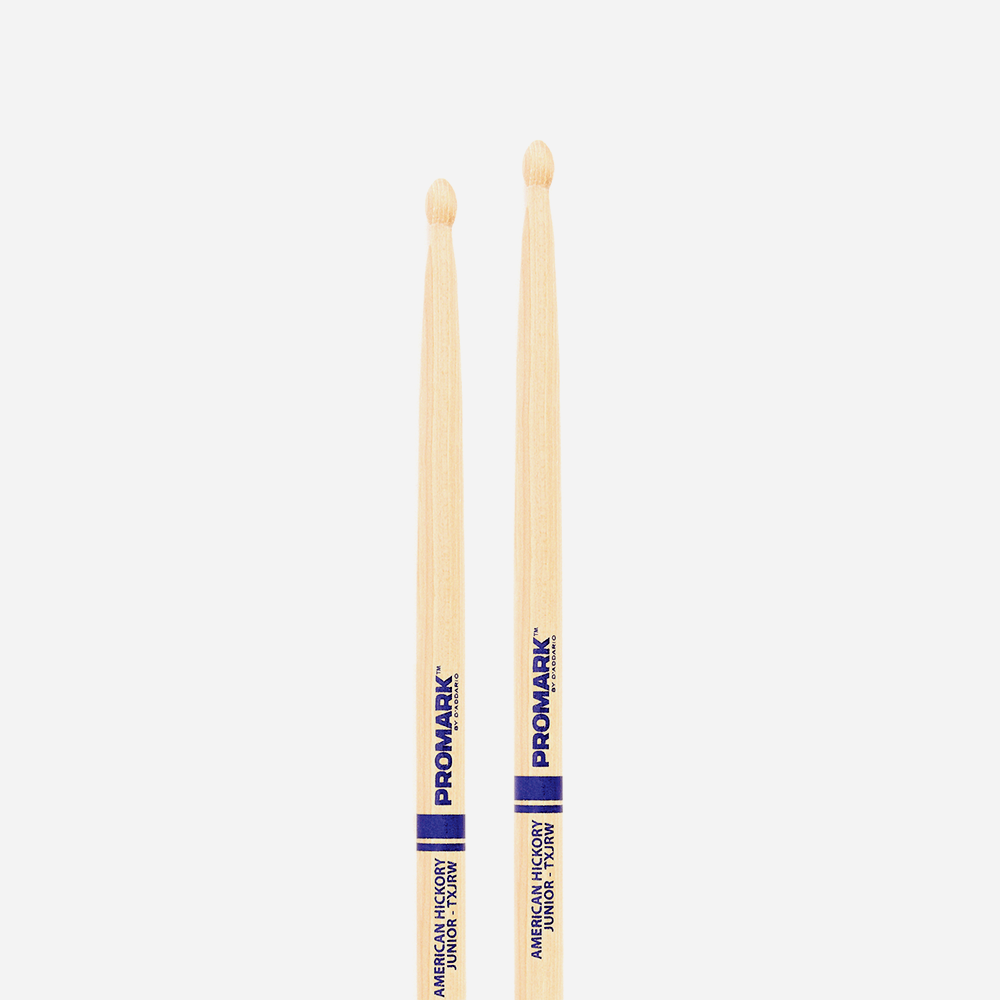 Promark TXJRW - Promark American Hickory Wood Tip Junior Drumsticks